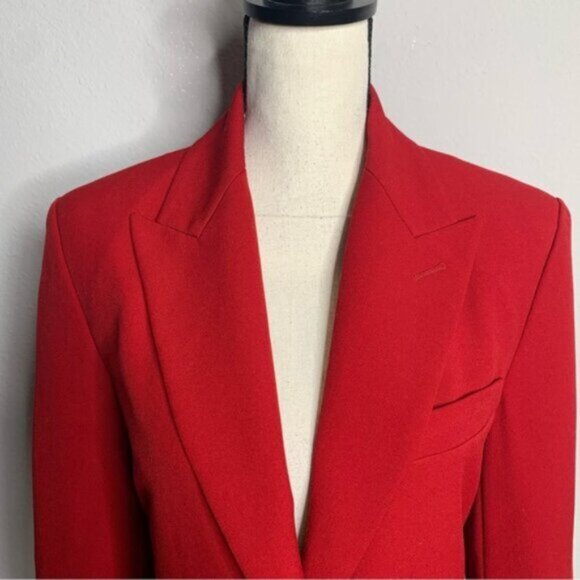 Zara Dark Red Single Breasted Blazer - Picture 13 of 17